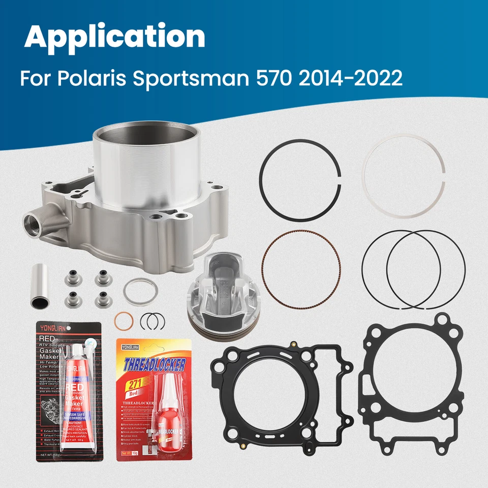 Cylinder Piston Top End Rebuild Kit For Polaris Sportsman RZR Ranger 570 3022860 - Image 3 of 4