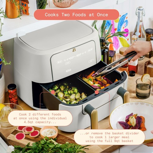 9 QT Trizone Air Fryer White Icing by Drew Barrymore - Picture 3 of 10