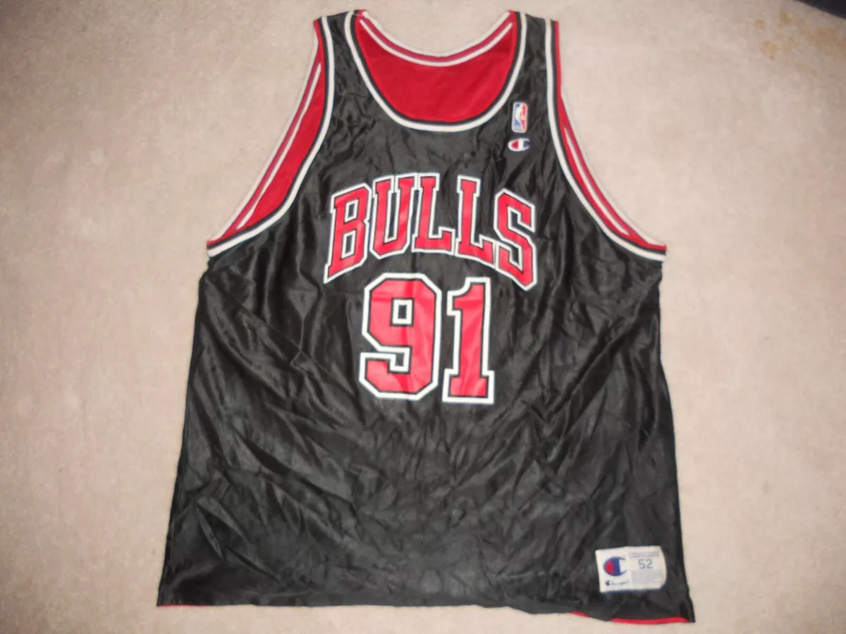 Dennis Rodman Chicago Bulls #91 Retro Black/Pinstripes — GR Jerseys