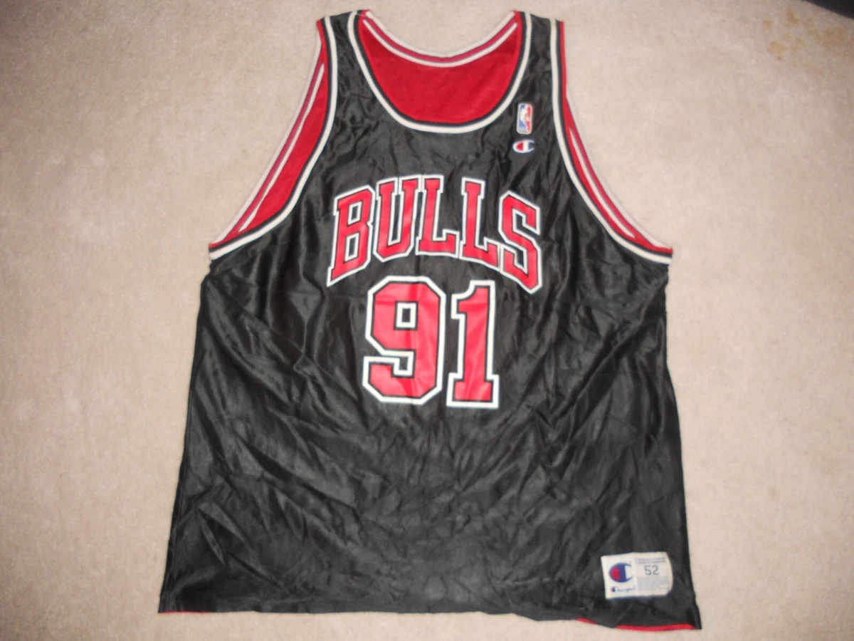 NBA Bulls 91 Dennis Rodman Blue Men Jersey