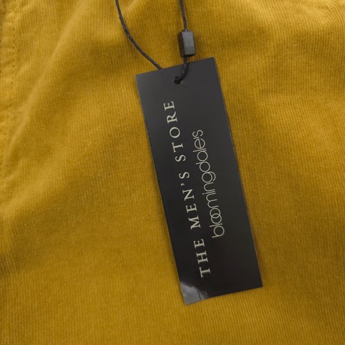 Pantalones de mezclilla de pana Bloomingdales beige tostado calce a medida para hombre talla 38 X 32 - Imagen 8 de 10