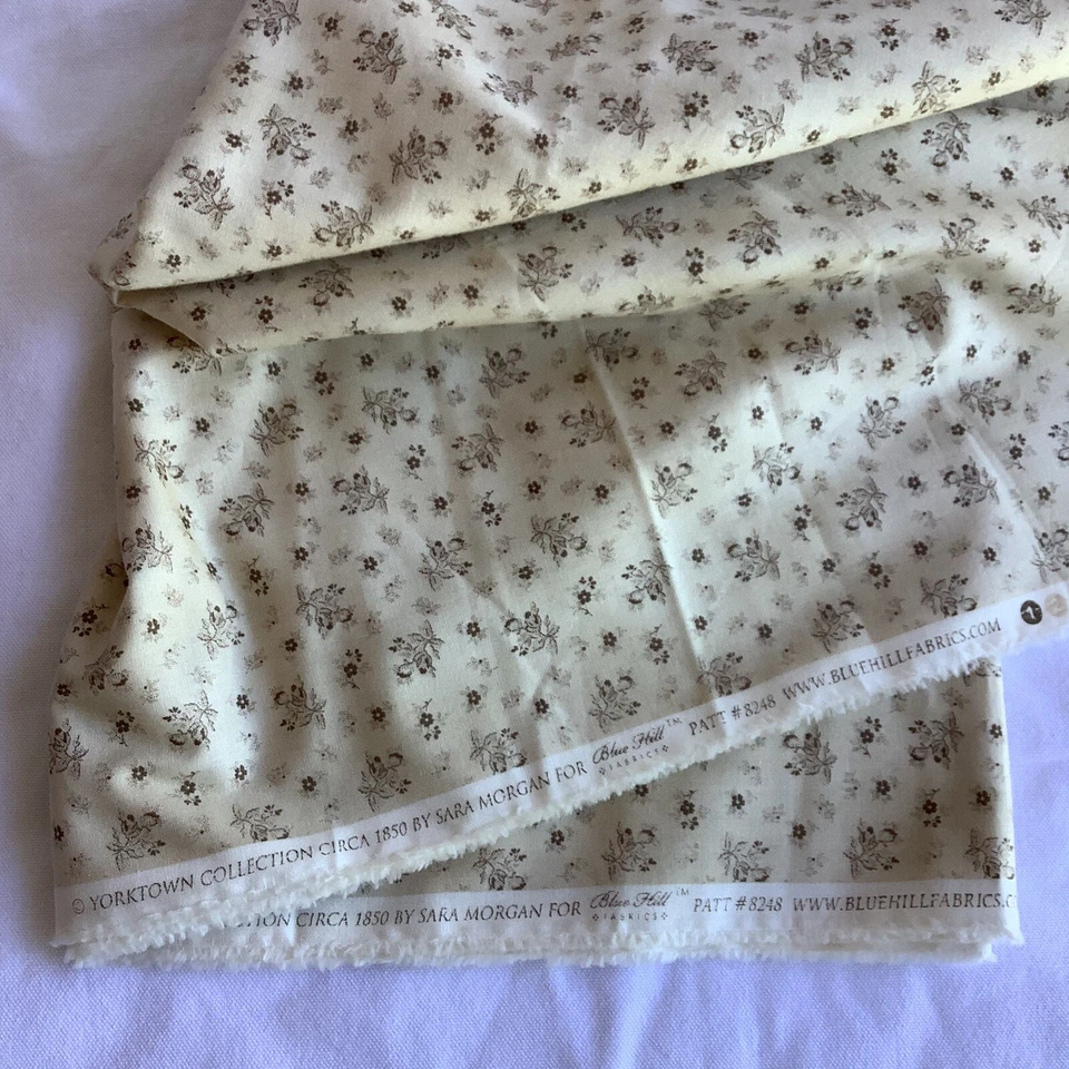 Tela de algodón Blue Hill: Colección Yorktown Circa 1850 Nº 8248 Sara Morgan 1 año Foto 3 de 3
