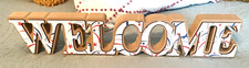 4th of July - Ashland Tabletop Patriotic Red, White,  Blue "WELCOME" Decor Sign