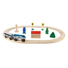 amtrak wooden train set
