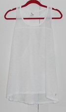 WOMEN'S OLD NAVY ACTIVE WHITE MESH-BACK BURNOUT TANK - SIZE XLARGE
