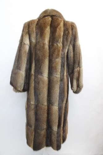 CHAQUETA ABRIGO PIEL RATA ALMIZCLERA COMO NUEVA MUJER TALLA 4 PEQUEÑA - Imagen 3 de 3