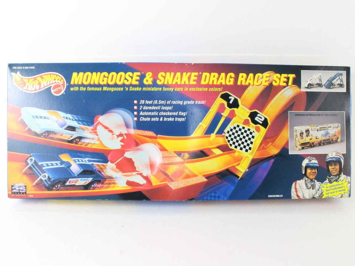 Hot Wheels 25th Anniversary Mongoose And Snake Drag Race Set