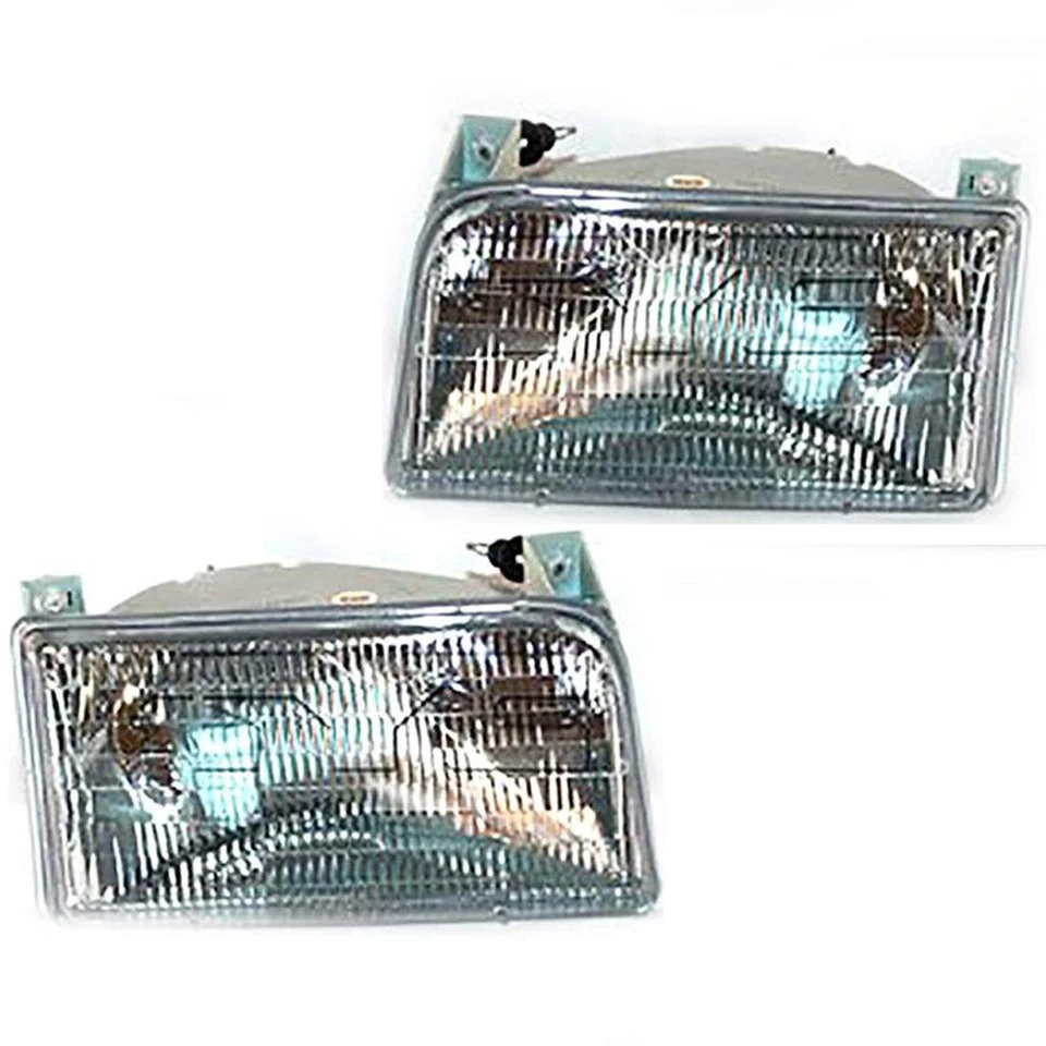 Conjunto de faros TYC 2x para Ford F-350 1992 1993 1994 1995 1996 1997 1998 Foto 2 de 4