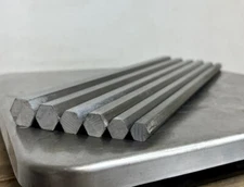 12L14 Metric Steel Hex Bar Stock Assortment – 6 Pcs – CNC Lathe Machining Rods