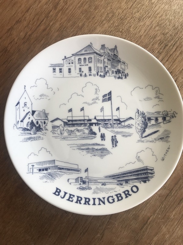 Scenes of Denmark Wall Plate~ Danmark Lise Porcelain BJERRINGBRO Fransdnes 7.75