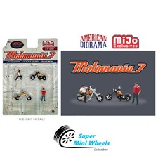 American Diorama 1:64 - Motomania 7 Chopper Biker - Figures - 4pcs - Metal
