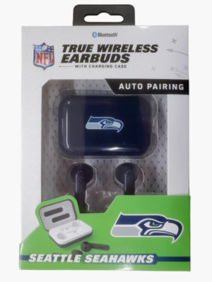 NEW Official NFL Seattle Seahawks SOAR True Wireless Earbuds w/Charging Case