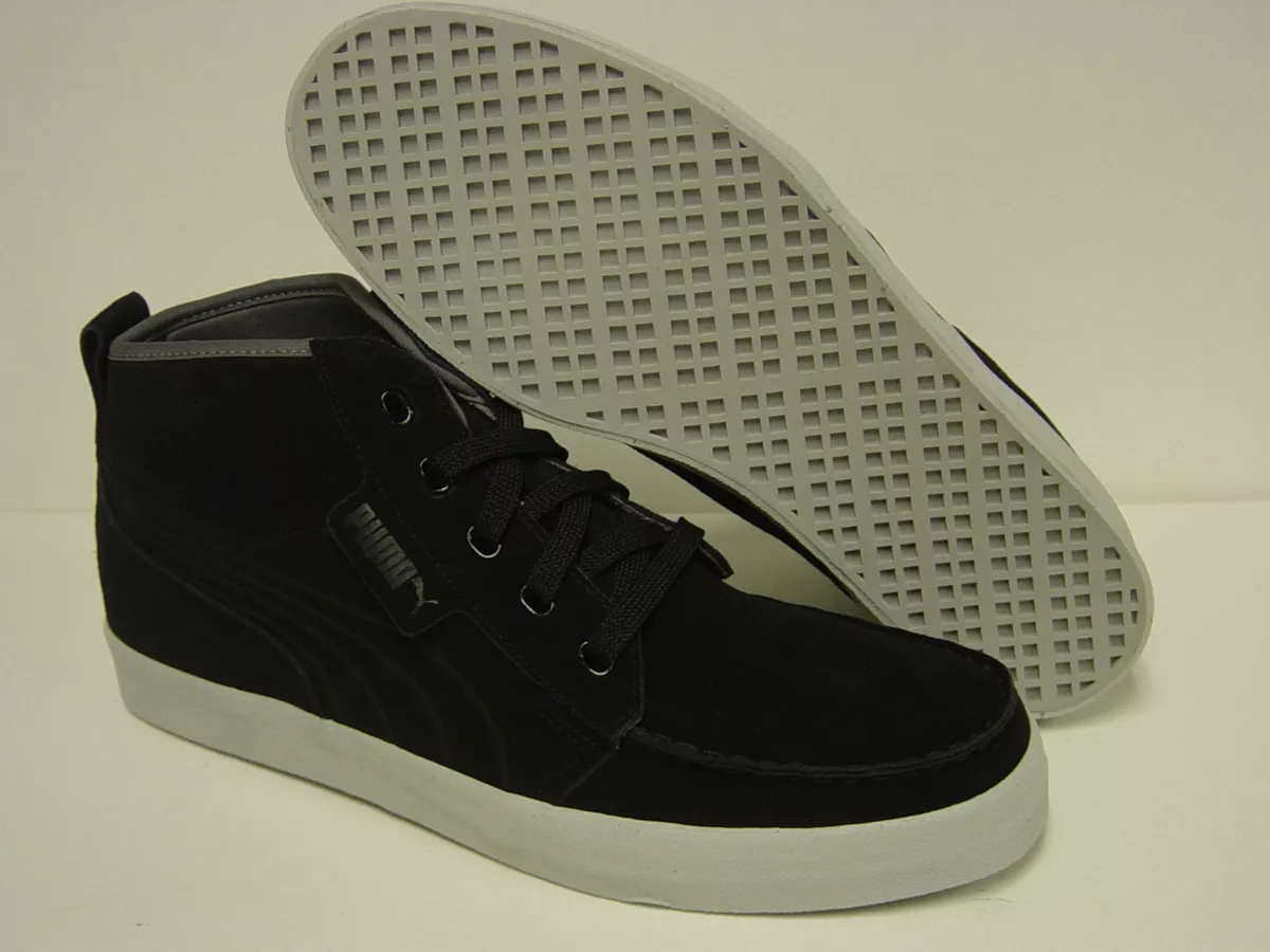 NEW Mens PUMA Hawthorne XE Suede 352802 01 Black Steel Grey Sneakers Shoes