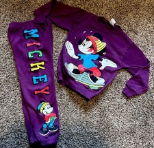 Vintage 90s Disney Mickey's Stuff for Kids Sweatshirt  Pants Set 4-5 Toddler