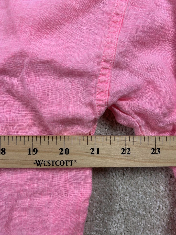 C&C California Shirt Womens Small Linen Long Sleeve Pullover Lightweight Top - Image 2 of 4