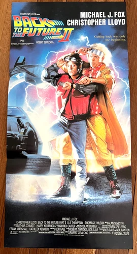 BACK TO THE FUTURE PART 2  original MOVIE poster MICHAEL J. FOX