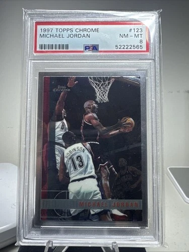 1997 Topps Chrome Michael Jordan #123 PSA 8 NM-MT