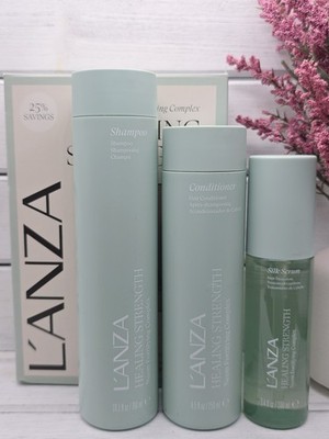 Lanza Healing Strength Shampoo- Conditioner  & Silk Serum Rv$87 Full Sz