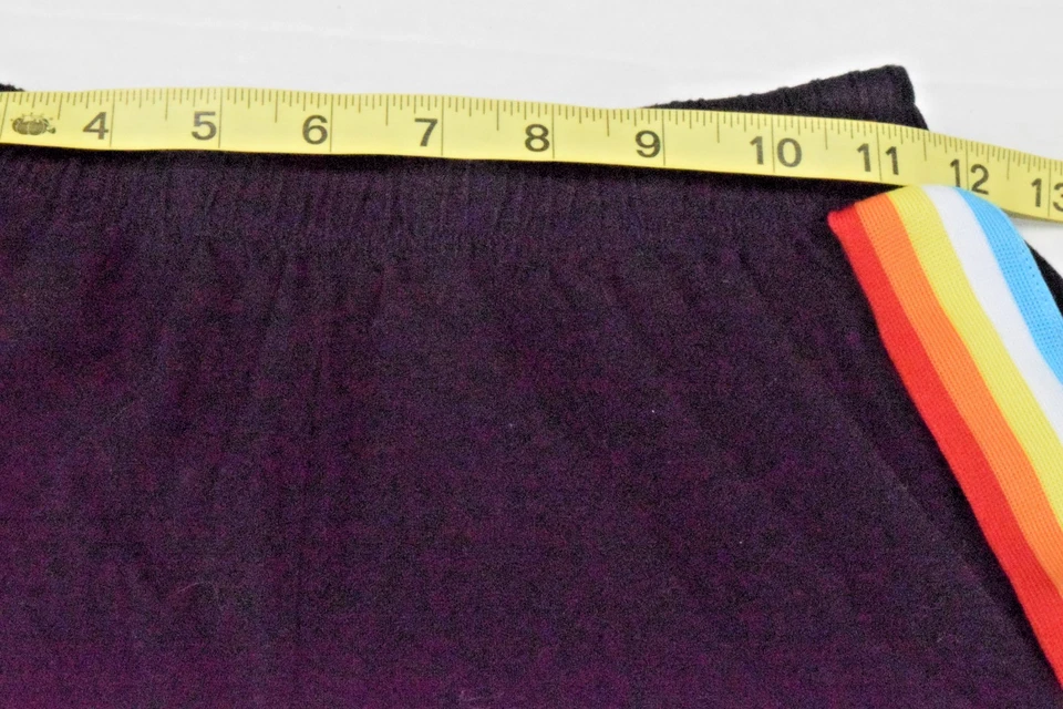 Athletic Shorts Size S Rainbow Striped Black Cotton - Image 3 of 4