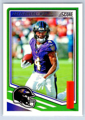 2025 Score Football - Zay Flowers - Baltimore Ravens - Base - #267