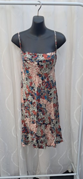 Silk Laundry Dress Size Medium M 12 Garden Party Silky 90s Slip Sleeveless Mini