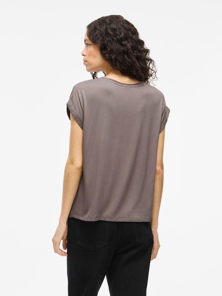 Satin Top Vila Viellette S/S, GrößE M, Schwarz, Modell-Nr. Noos-image