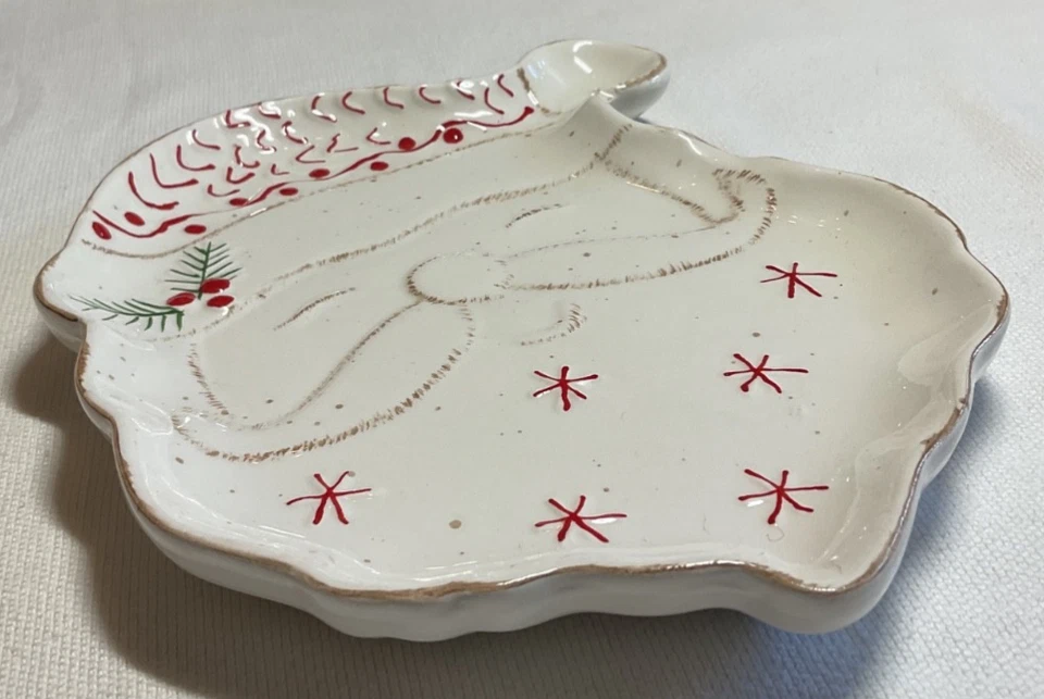 DWELL ESSENTIALS SANTA CLAUS PLATO CUCHARA REPOSA PULGADAS NUEVO CON ETIQUETAS Foto 3 de 3