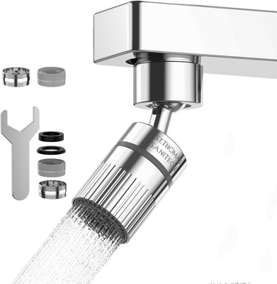 #ad 360° Swivel Faucet Aerator 2 Function Kitchen Sink Extender 55 64quot; Thread $18.99