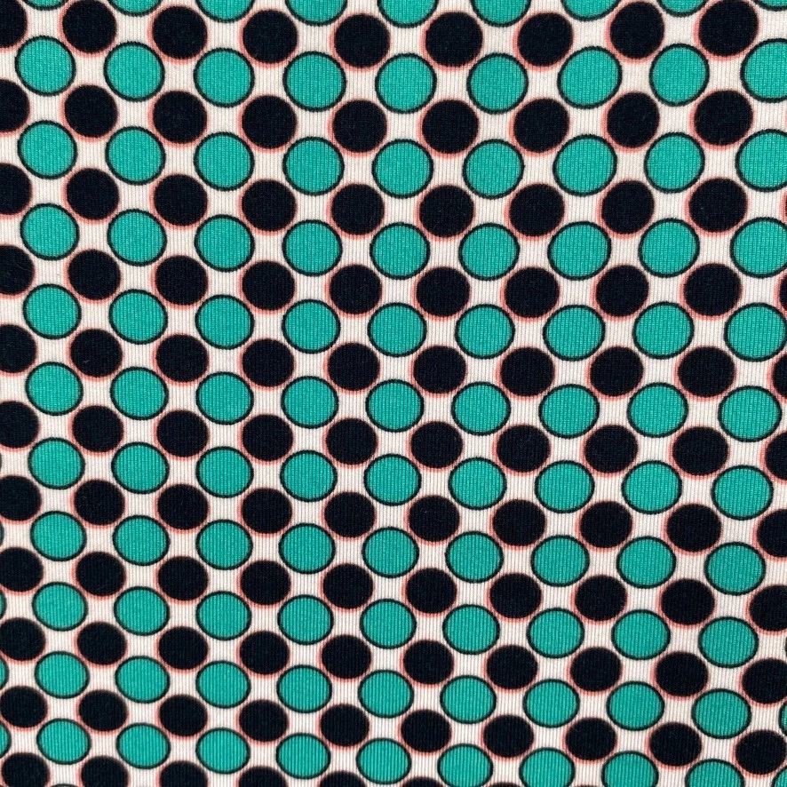 Top Lands End para mujer 3X verde negro lunares manga corta elástico pulóver Foto 4 de 4