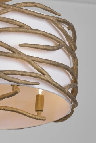 Minka Lavery 3715 Branch Reality 4 Light 20"W Semi-Flush Drum - Textured Ashen - Picture 6 of 9