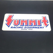 Race Car Decal Sticker Summit Racing Equipment Akron OH Auto Parts Logo Sponsor