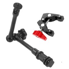 Friction Articulating Magic Arm Bracket 11Inch Cold Shoe for DSLR Camera