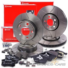 BREMBO MAX BREMSSCHEIBEN + BELÄGE VORNE + HINTEN FÜR AUDI A3 8L 1.8 1.9 BJ 96-03