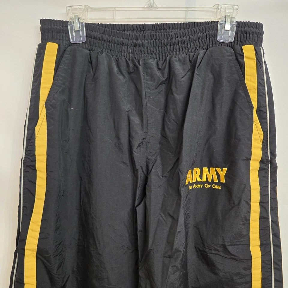 Pantalones deportivos cónicos forrados de algodón a rayas medianos vintage Army An Army of One para hombre Foto 2 de 4