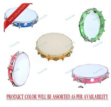 Music Instrument Fibre Dafli Hand Percussion 10 Inch Indian Set Of 5 Tambourine
