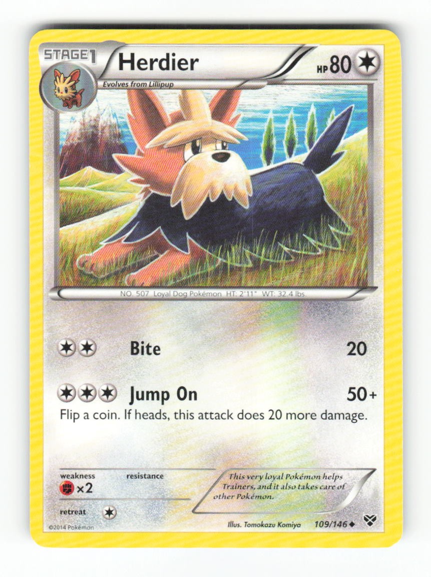 Herdier 109/146 Uncommon XY Pokemon Dmg (light fragrance)
