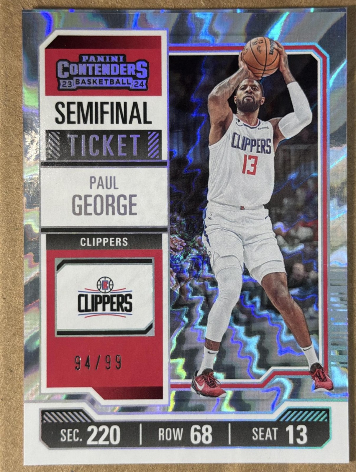 2023-24 Panini Contenders Paul George Semifinal Ticket /99