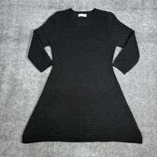 Elodie Sweater Dress Women’s Medium Black Knit Long Sleeve Fit Flare