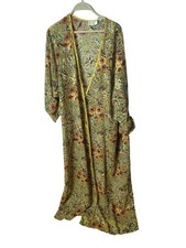 Victoria Secret VTG 90s Paisley yellow gold label no belt robe M/L