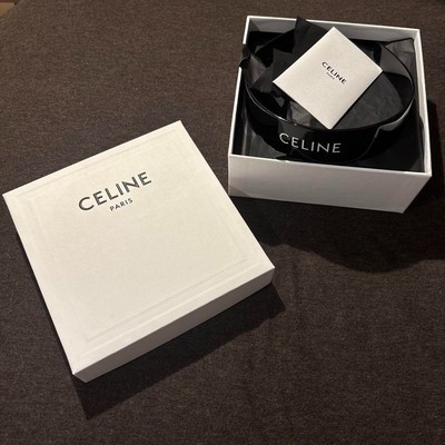 【早い者勝ち】CELINE ブラック ヘアバンド CELINE 22AW Black Logo Hair Band Headband w/ Box MINT | eBay
