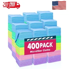 Microfiber Towels Bulk-400 Pack, Cleaning Cloths, Microfiber Towels for Cars