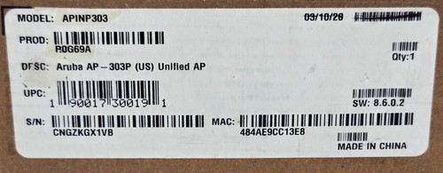 PUNTO DE ACCESO INALÁMBRICO HP ARUBA AP-303P- EE. UU. (MODELO APINP303) - CAJA ABIERTA NUEVA - Imagen 6 de 6