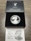 2021-W American Silver Eagle Proof Type 2 Dollar With Box COA US Mint