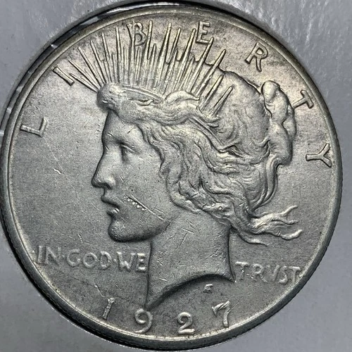 1927 P Peace Silver Dollar $1 - AU Condition - VERY RARE Low Mintage