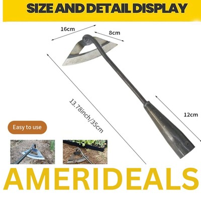 #ad #ad Gardening Tools Hollow Hoe All Steel Hardened Hollow Hoe Sharp Edge Garden Wee $8.99