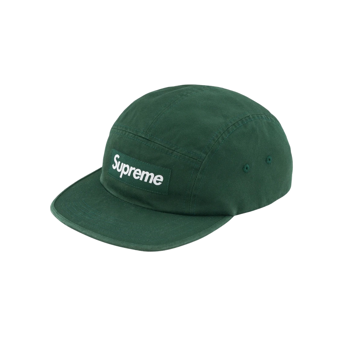Casquette de camp en sergé chino lavé Supreme vert pin   23FW