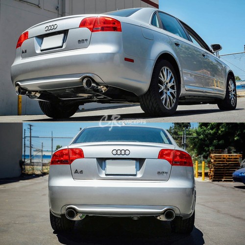 J2 PARA 03-08 AUDI A4 Tipo 8E/8H B7 CATBACK ESCAPE ALTA POTENCIA SILENCIADOR DOBLE PUNTA 4" - Imagen 5 de 8