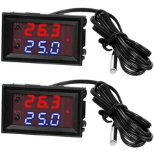 2PCS 12V Electronic Temperature Controller -50~110°C with Waterproof NTC Probe