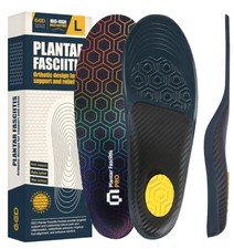 GED Carbon Fiber Insoles for Men & Women, High Arch, Heavy Duty 220 lbs