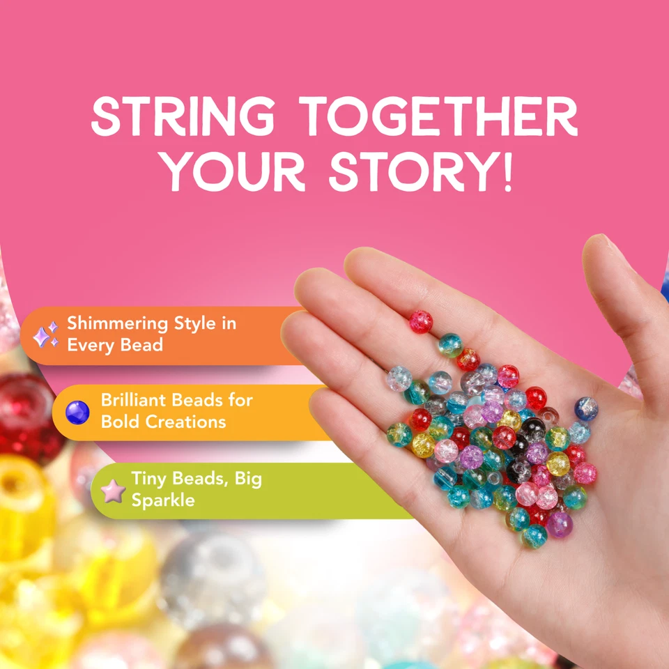 Cuentas de vidrio craquelado 24 colores 1100 piezas 6 mm para hacer joyas hágalo usted mismo por Incraftables Foto 4 de 4